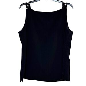Garfield‎ and Marks Silver Studded Embellished Career Formal Tank Black Size 16